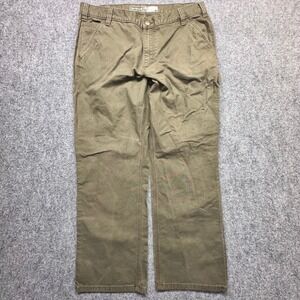 Carhartt Carpenter‎ Pants 38x30 Green Relaxed Fit Model# BN3279-M Rugged Flex